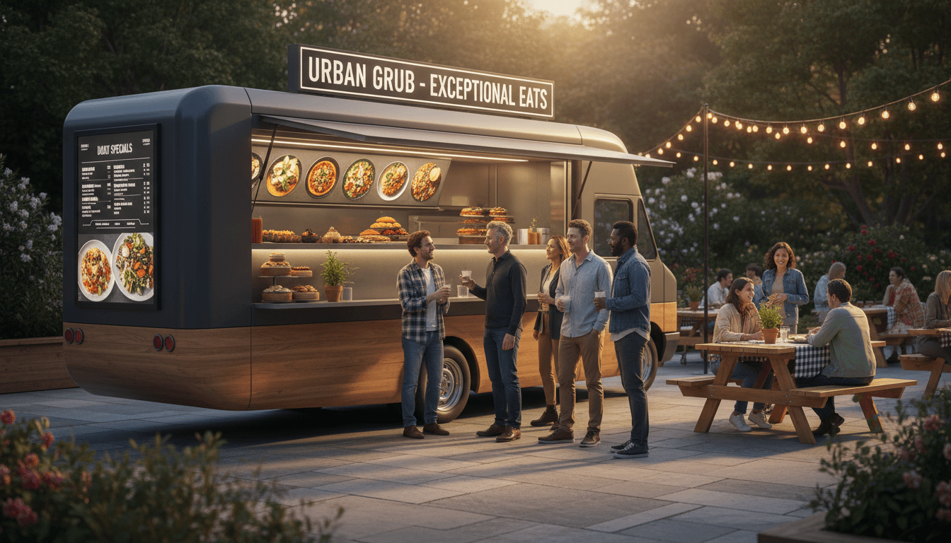 The Vibe Catering mobile food truck ready to serve at events