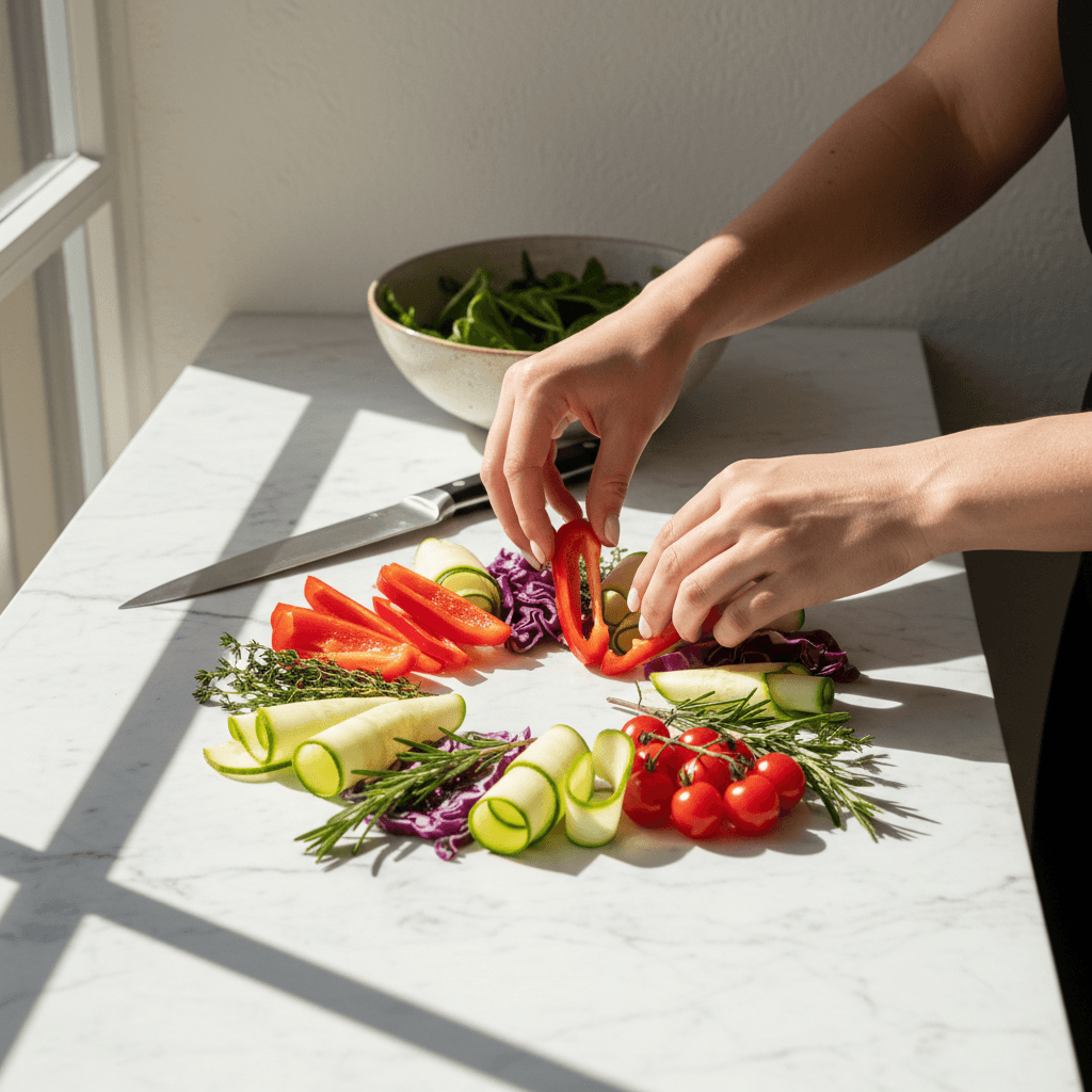 Fresh quality ingredients displayed for catering preparation