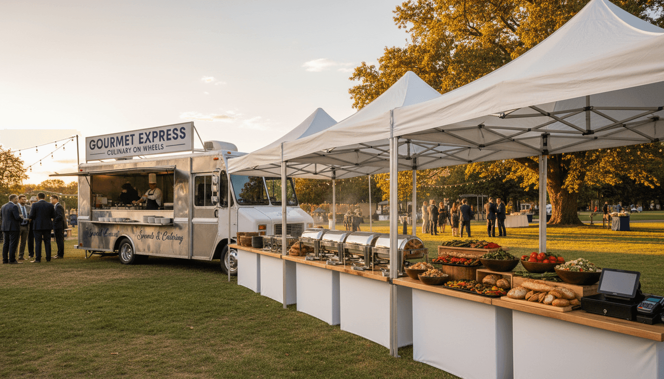 The Vibe Catering food truck serving guests at a Buckeye event