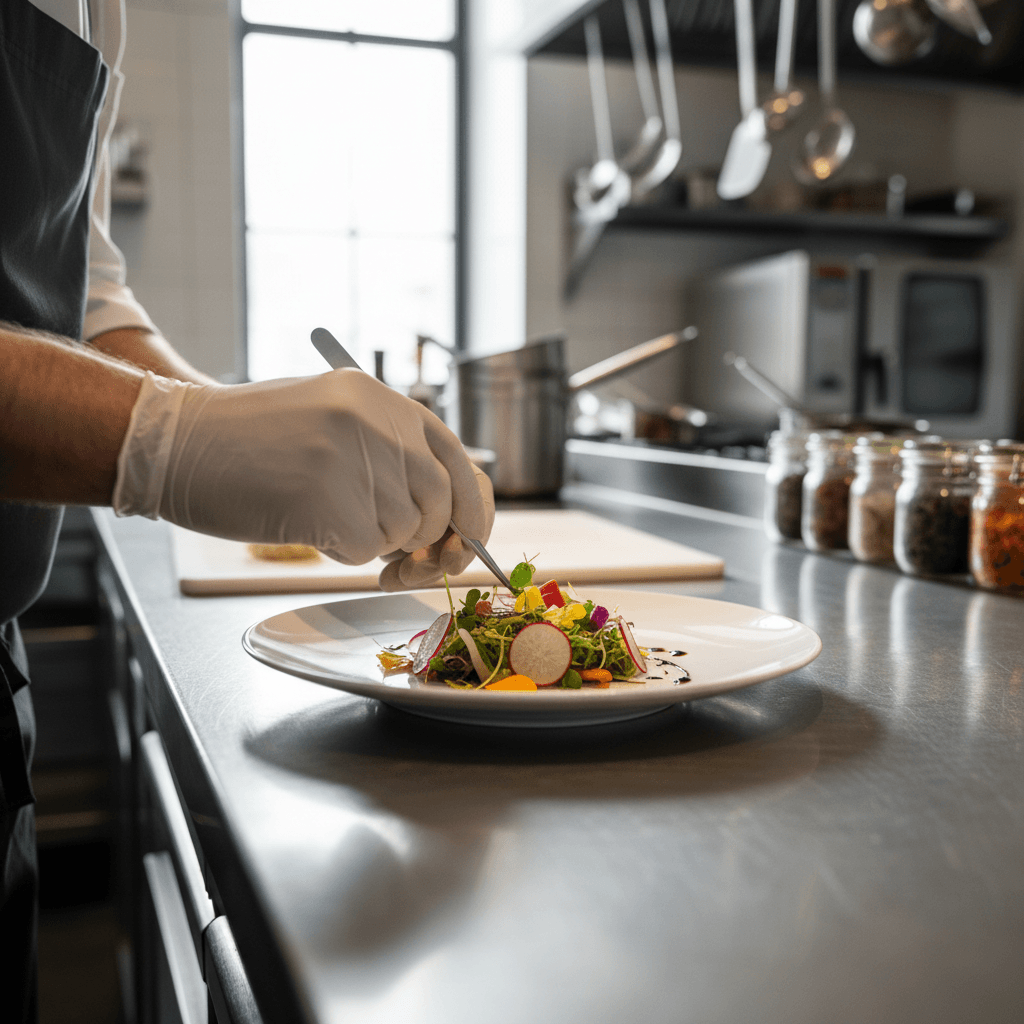 Specialty catered dish served at event